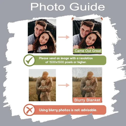 Vista 7 de DayOfShe envía al día siguiente, mantas personalizadas con fotos para regalos de novia, mantas personalizadas para esposa con imagen, manta