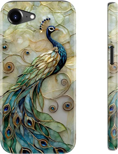 Vista 117 de LUHOURI Funda para iPhone 12 Mini, compatible con carga inalámbrica, doble capa, interior de silicona suave + carcasa exterior dura, bonito diseño