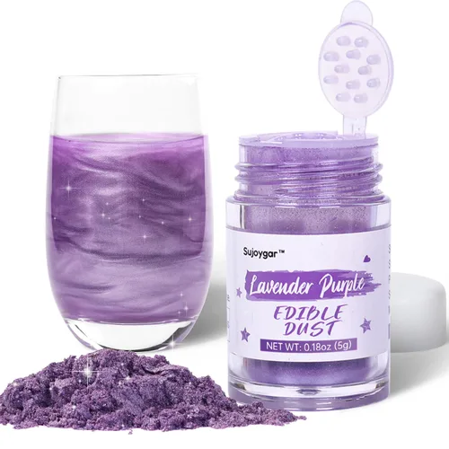 Vista 19 de Purpurina comestible de 4 colores para cócteles, set de polvo de lustre brillante comestible para bebidas, pasteles, horneado, fresas, chocolates