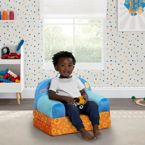 Vista 9 de Delta Children - Silla para niños Blippi Cozee Buddy abatible, azul