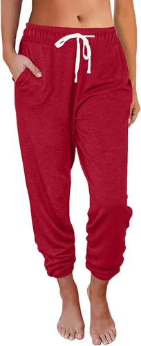 Vista 8 de AUTOMET Pantalones deportivos de cintura alta para mujer con bolsillos Negro