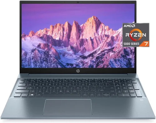 Vista 7 de HP Laptop Pavilion 2022 FHD 1080P IPS de 15.6 pulgadas, AMD Ryzen 7-5700U de 8 núcleos (hasta 4.3 GHz, Beat i7-1180G7), 32 GB de RAM, 1 TB NVMe SSD