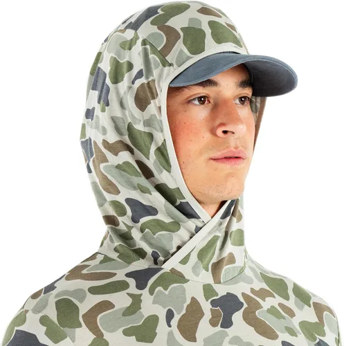 Vista 3 de Free Fly Sudadera con capucha ligera de bambú para hombre, secado rápido, transpirable, con protección solar, UPF 20+