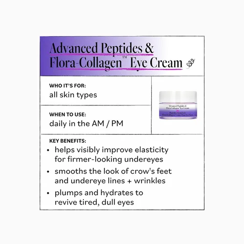 Vista 5 de DERMA-E Advanced Peptides and Vegan Flora-Colágeno Crema para Ojos – Hidratante Antienvejecimiento Suaviza la apariencia de patas de gallo, líneas
