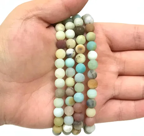 Vista 31 de Gem Avenue Handmade Round Bead Stretch Bracelet Unisex Natural Stone Beaded Jewelry for Men & Women, Elastic Wristband for Daily Wear