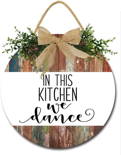 Vista 14 de Bless This Kitchen Signs for Farmhouse Home Rustic Hanging Wood Kitchen Wall Decor For Dining Room Pantry D4