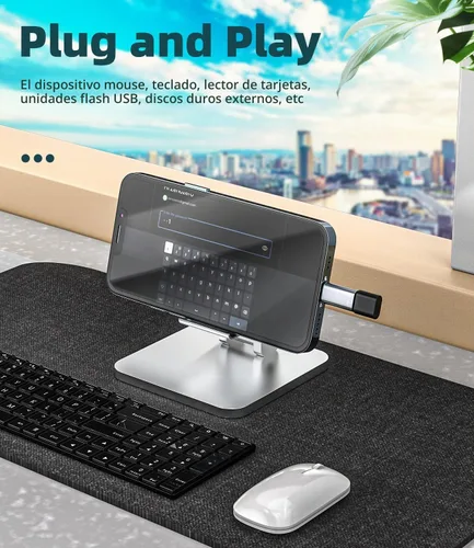 Vista 7 de Adaptador OTG para iPhone (paquete de 2) Dongle de auriculares USB C hembra a Lightning Macho, cargador convertidor de sincronización de datos