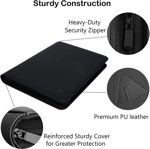 Vista 5 de Carpeta de carga superior, capacidad para más de 300 cargadores superiores, álbum de almacenamiento de tarjetas con cargador superior de 9