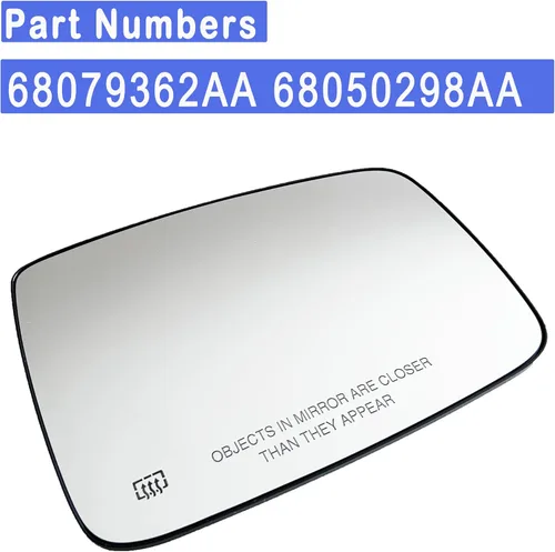 Vista 3 de Reemplazo de cristal de espejo con calefacción lateral derecho para Dodge Ram 1500 2500 2009-2018