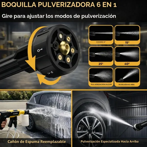Vista 5 de Lavadora a presión inalámbrica, 1100 PSI sin escobillas, batería de 2 x 4.0