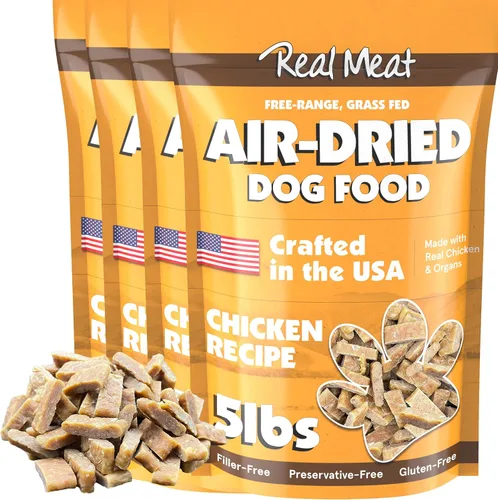Vista 10 de TRMC Real Meat - Comida para perros secada al aire con cordero real - Cuatro bolsas de 5 libras de comida para perros de carne real sin granos
