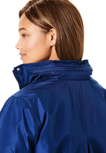 Vista 5 de Woman Within Abrigo largo con control de agua para mujer en talla grande, Multi