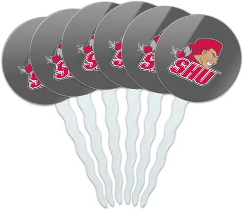 Vista 332 de Abilene Christian - Juego de 6 palillos para cupcakes con logotipo secundario