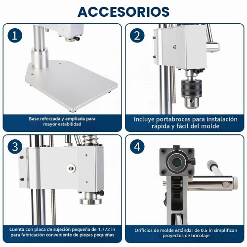 Vista 5 de Prensa manual de la aleación de aluminio, prensa de escritorio del eje de la punzonadora de la precisión