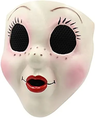 Vista 7 de Máscara de extraños de The Strangers Presy at Night Doll Mask Cosplay para Halloween accesorio de disfraz