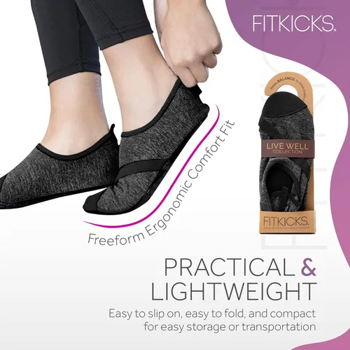 Vista 5 de FITKICKS Zapatos de agua deportivos plegables para mujer, estilo de vida activo, minimalistas, descalzos, para yoga
