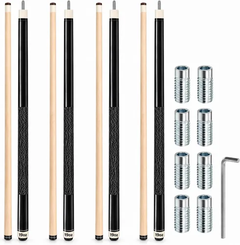 Vista 14 de Kmise 58 Inch FAS Canadian Maple Pool Cue Set 18 19 20 21oz