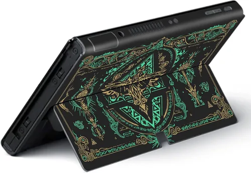 Vista 4 de PlayVital Juego completo de calcomanías protectoras para el modelo OLED de Nintendo Switch, calcomanías de vinilo personalizadas para consola Switch