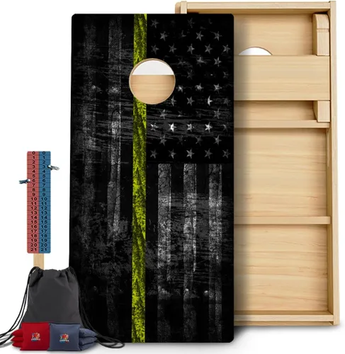 Vista 104 de CornholeGamesUSA Pro - Juego de tablas de Cornhole Fabricado en Estados Unidos Abedul báltico 3/4 Sin rebote Patas triples gruesas Dos 1