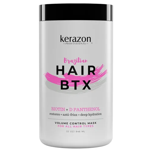 Vista 10 de KERAZON - Tratamiento de alisado intensivo brasileño BTX, 8 onzas, 8 fl oz / 236ml para todo tipo de cabello, mascarilla capilar activada