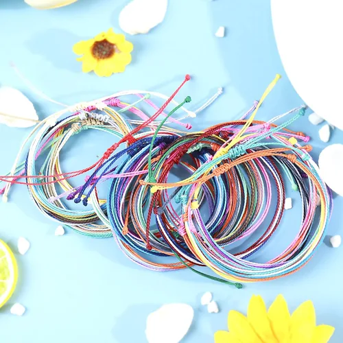 Vista 4 de choice of all Pulseras bohemias para mujer, lindas pulseras de la amistad de girasol, pulseras ajustables, apilables, para surfistas, playa, verano