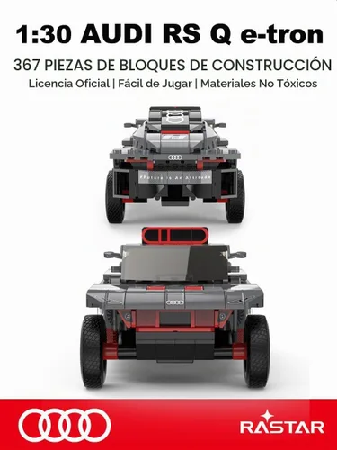 Vista 2 de RASTAR 10120 367 piezas de ladrillos de construcción para rueda oficial 1/30 libre Audi RS Q E-tron modelo coleccionable para jugar y exhibir