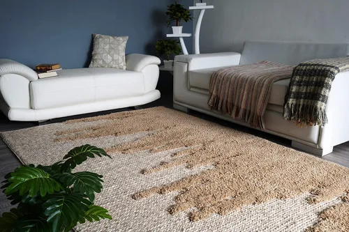 Vista 9 de Alfombra hecha a mano de lana dorada, fibra natural viscosa de fácil mantenimiento, alfombra para sala de estar, cama, habitación familiar, pisos