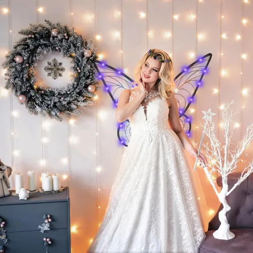 Vista 6 de Halloween Costume Fairy Wings Angel Wings for Women and Girls