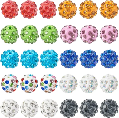 Vista 30 de Craftdady - 500 piezas de cuentas de vidrio redondas de 4 mm esmeriladas transparentes con cristal mate. Cuentas de vidrio esféricas pequeñas y 20
