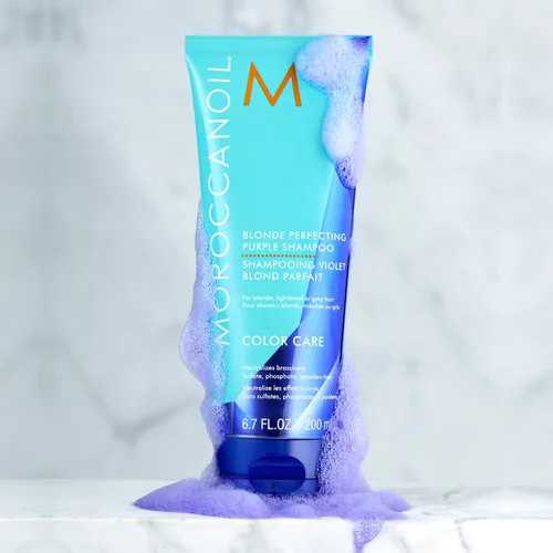 Vista 6 de Moroccanoil Paquete de champú y acondicionador morado perfeccionador rubio