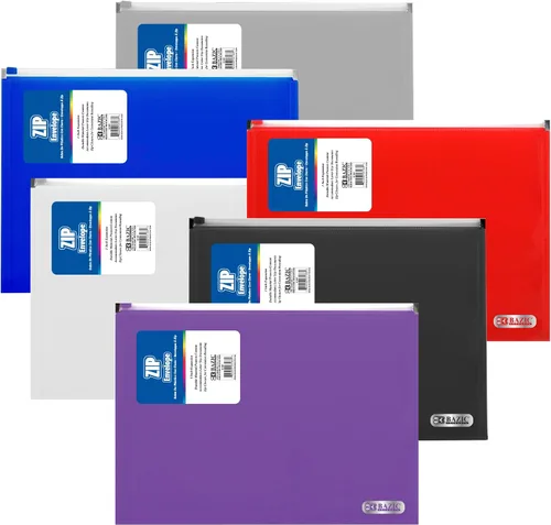 Vista 7 de BAZIC 3188-24 - Caja de 24 sobres con cremallera de colores surtidos Variado