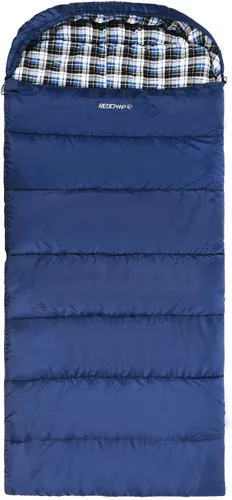 Vista 15 de REDCAMP Saco de dormir de franela para adultos, cómodos sacos de dormir de algodón para campamento, mochileros, senderismo, con capucha desmontable