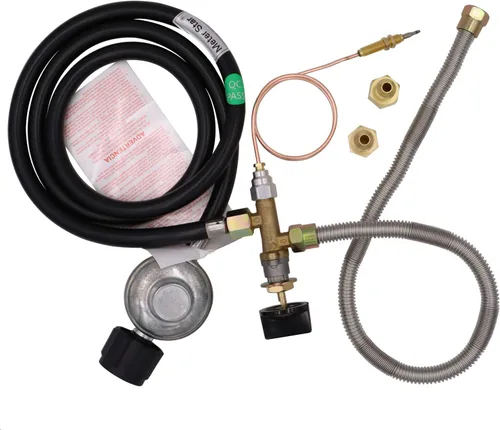 Vista 2 de METER STAR Fogata de propano/piezas de chimenea Sistema de válvula de control de gas Válvula reguladora con manguera y válvula mezcladora de aire