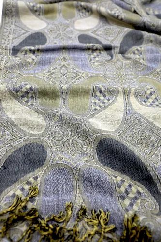 Vista 9 de Achillea Bufanda suave y sedosa de cachemira multicolor pashmina de doble capa