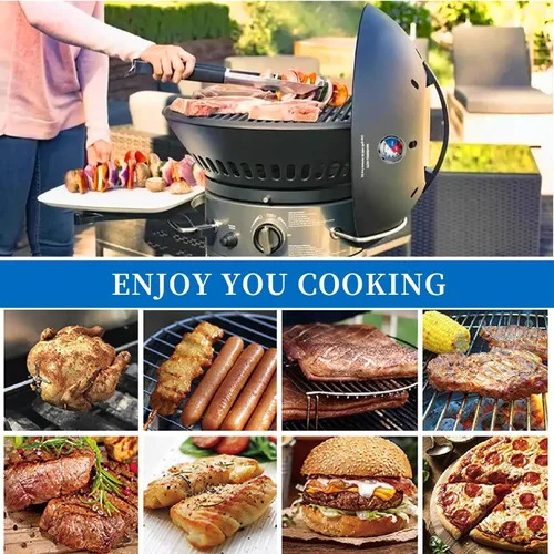 Vista 7 de Termómetro de acero inoxidable para parrilla de barbacoa – Medidor de temperatura de Dail de 2 pulgadas para monitoreo de carbón para parrilla