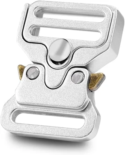 Vista 13 de Hebilla táctica de 3/4 pulgadas para pulseras de paracaídas, hebilla táctica de cuerda de paracaídas de metal para chaleco táctico, collar de perro