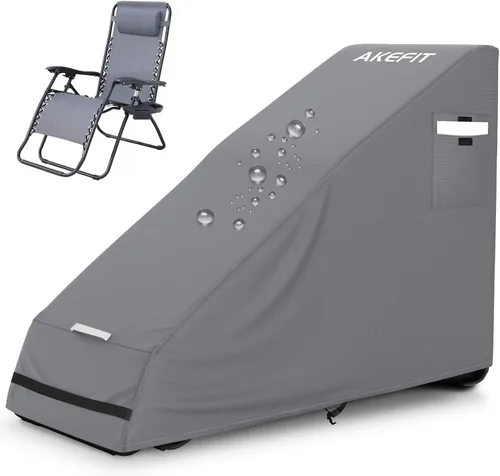 Vista 10 de AKEfit 1 funda para silla de gravedad cero, impermeable, plegable, para exteriores, con bolsa de almacenamiento, resistente a los rayos UV y al