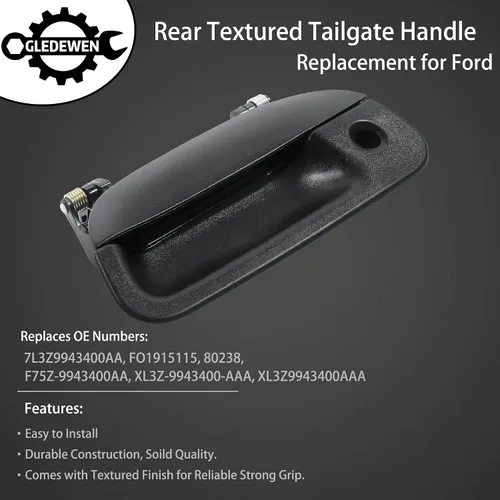 Vista 3 de Manija Externa de Puerta de Portón Trasero, Compatible con Ford F150 F250 F350 F450 F550 Super Duty 1997-2007, Ford Explorer Sport Trac 01-05