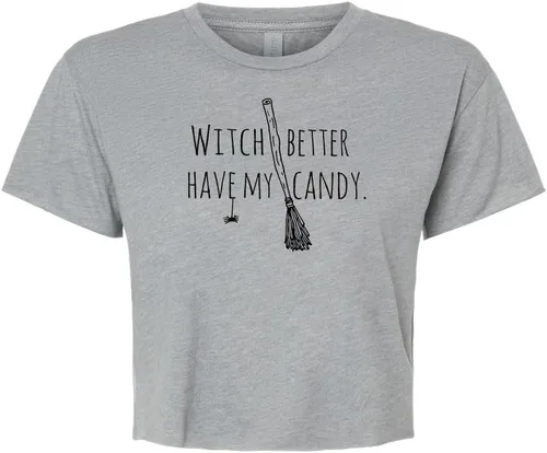 Vista 9 de Women's Screen Printed Crop Tee, Shirts With Sayings