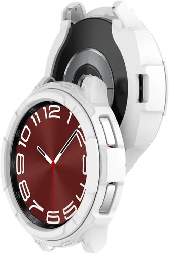 Vista 7 de Accesorios para Samsung Galaxy Watch 6 Classic 1.693 in 1.850 in resistente TPU Armor Case Cover Case Cover + bisel Ring Dial Protector Funda Marco