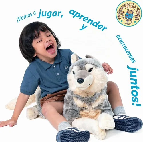 Vista 4 de TigerHart Winry El Lobo - Perro de peluche suave de 27 pulgadas (sin incluir la medida de la cola)
