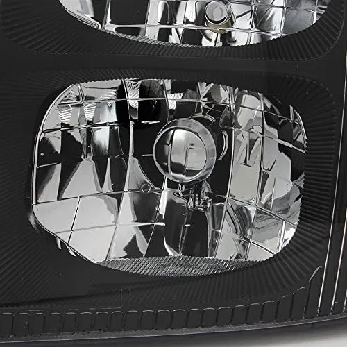 Vista 4 de AKKON - Para Cadillac Escalade, Faros Delanteros de Repuesto con Bisel Negro, Tipo HID Xenón