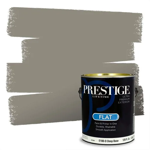 Vista 122 de Prestige Paints - Pintura exterior e imprimación en uno, 1 galón, plano, compatibilidad comparable con el color menta «Whipped Mint» de Behr