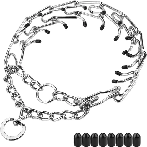 Vista 13 de Collares de púas para perros, collar de perro sin tirones, collar de entrenamiento para perros pequeños, acero inoxidable ajustable con cómodas