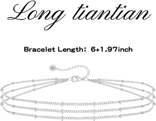 Vista 101 de Long tiantian Pulsera de oro gruesa para mujer, pulseras de oro delicadas, pulseras para mujer, pulseras apilables de eslabones de cadena