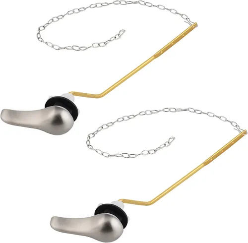 Vista 16 de iFealClear Juego de 2 piezas universales de repuesto de mango de inodoro de metal, palanca de descarga para tanque de inodoro de montaje frontal
