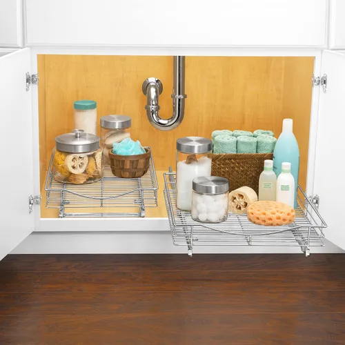 Vista 9 de LYNK PROFESSIONAL® Organizador de gabinete extraíble, cajones deslizantes de 11" x 18" para gabinetes de cocina - Estantes deslizantes extraíbles