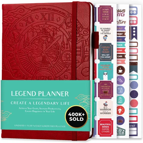 Vista 20 de Planificador Legend – planificador de vida semanal y mensual sin fecha para alcanzar tus objetivos y vivir feliz. Cuaderno organizador, diario