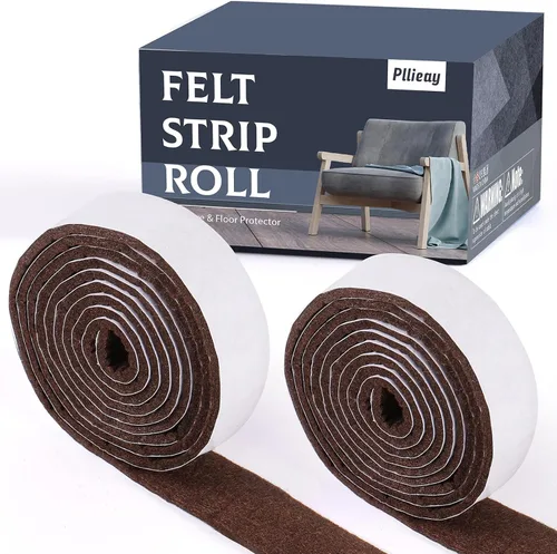 Vista 10 de Pllieay Paquete de 2 rollos de tiras de fieltro autoadhesivas, 118 x 2 x