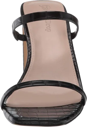 Vista 2 de The Drop - Sandalias de tacón alto Avery con dos correas y punta cuadrada para mujer